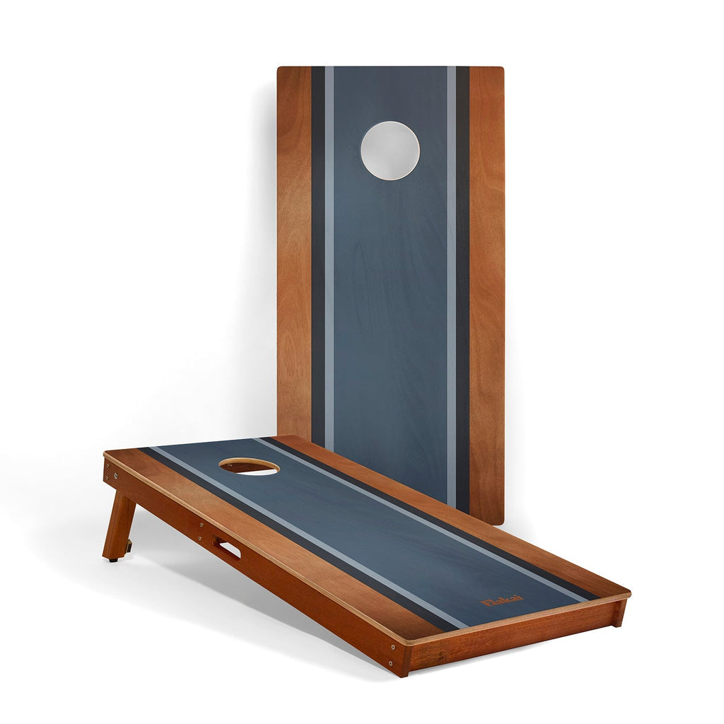 2ft x 4ft Graphic Wood Classic Cornhole Set | Classic Beach Stripes Collection Skipper