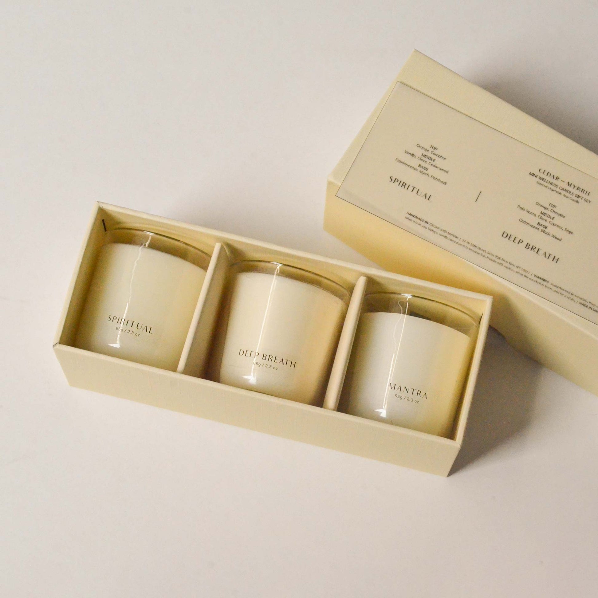 Mini Wellness Candle Gift Set Yellow