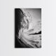 Ocean Wave Curl, Sea Barrel Art, Surf Power Print, Framed Canvas Print, Bathroom Wall Art, Modern Beach Decor, Black White Seascape