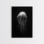 Elegant Jellyfish Art, Ocean Wildlife, Monochrome Marine, Framed Canvas Print, Bathroom Decor, Nautical Wall Art, Minimalist Sea Life Gallery Wrap Canvas - Ready To Hang