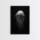 Elegant Jellyfish Art, Ocean Wildlife, Monochrome Marine, Framed Canvas Print, Bathroom Decor, Nautical Wall Art, Minimalist Sea Life