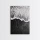 Wave Edge, Cracked Earth, Tide Meets Stone, Nature Contrast, Canvas Print, Abstract Ocean Art, Minimalist Wall Decor, Bathroom Artwork