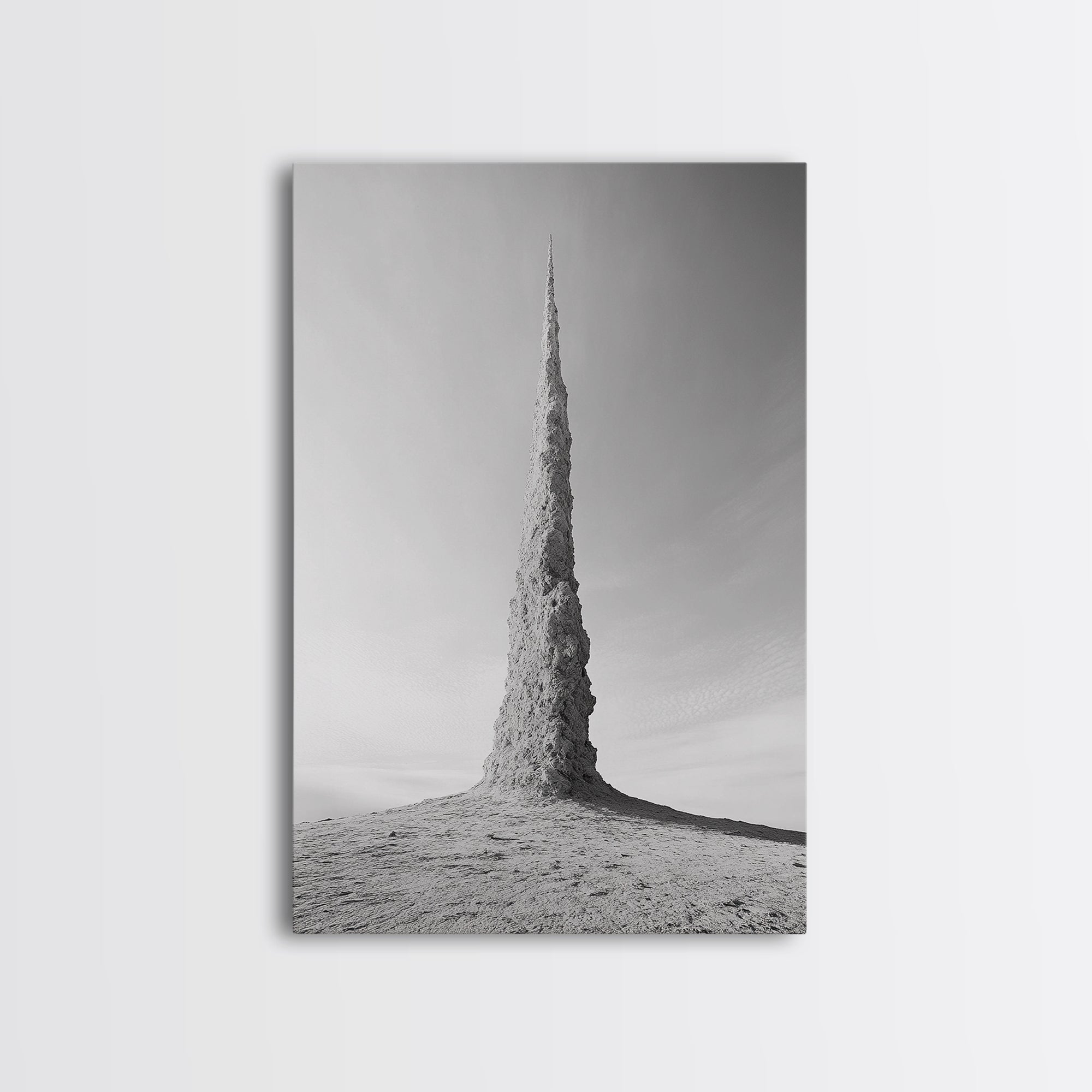 Rock Spire, Desert Sculpture, Abstract Form, Canvas Print, Surreal Landscape Art, Minimalist Wall Decor, Earthy Modern Home Accent Gallery Wrap Canvas - Ready To Hang