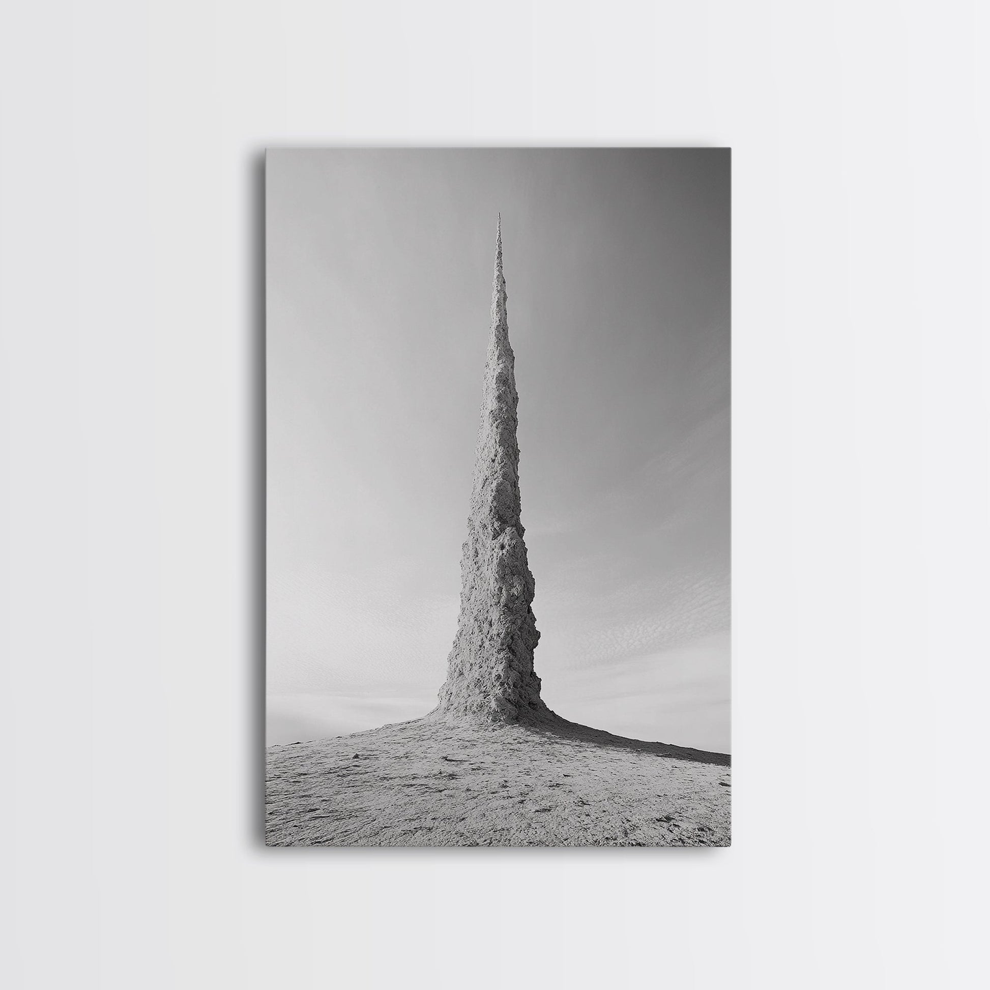 Rock Spire, Desert Sculpture, Abstract Form, Canvas Print, Surreal Landscape Art, Minimalist Wall Decor, Earthy Modern Home Accent No Frame - Stretched Canvas Only