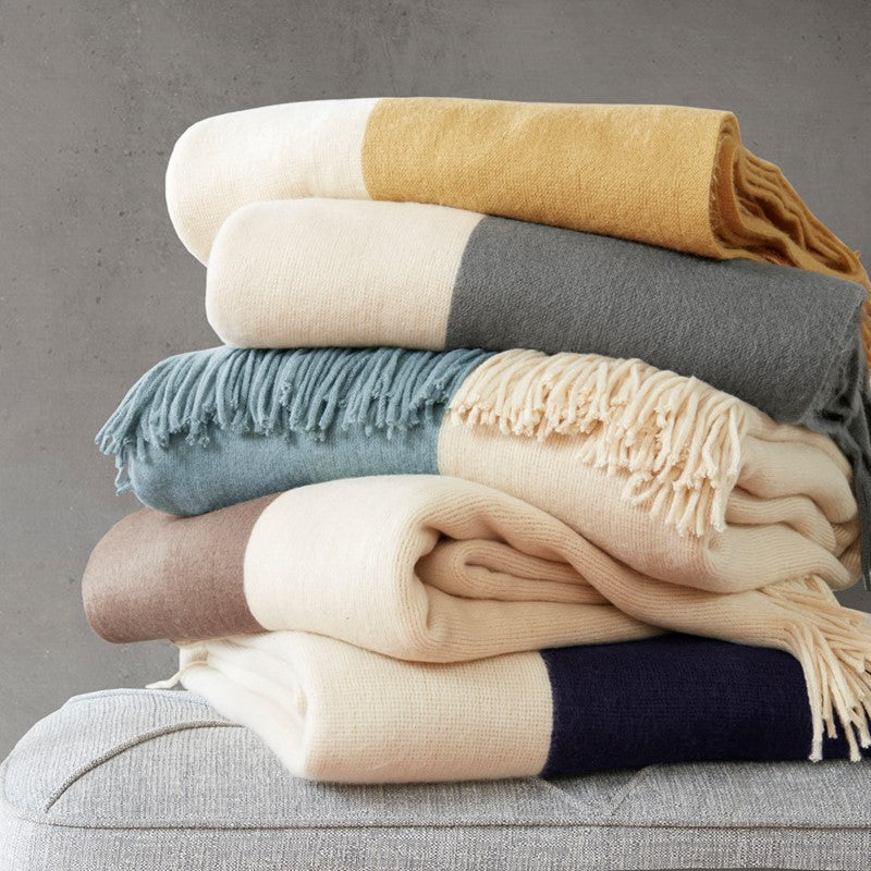 Stockholm Color Block Faux Cashmere Throw Main image