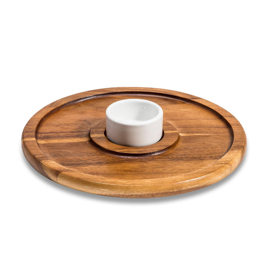Medium Chip n Dip with Ceramic Bowl White