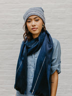 Brushed Alpaca Striped Scarf