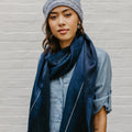 Brushed Alpaca Striped Scarf