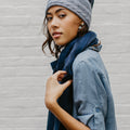 Brushed Alpaca Striped Scarf
