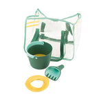 Quut Beach Set – Bucki, Raki & Magic Sand Shaper for Kids Garden Green