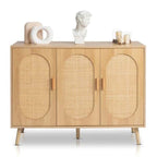 3 Door Rattan Shoe Storage Cabinet