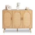 3 Door Rattan Shoe Storage Cabinet