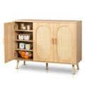 3 Door Rattan Shoe Storage Cabinet
