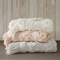 Chloe 100% Cotton Tufted Chenille Lightweight Throw with Fringe Tassel