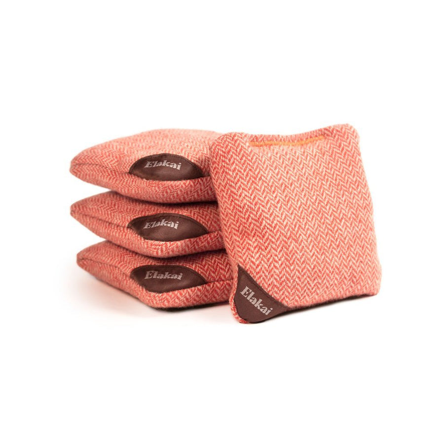 4-in Travel Herringbone Cornhole Bags | Premium All-Weather Collection Tangerine Orange