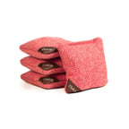 4-in Travel Herringbone Cornhole Bags | Premium All-Weather Collection Cardinal Red