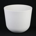 4-Piece White Plastic Round Planter Pot Set – Minimalist Modern Design