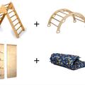 4 Pieces Climbing Set - Climbing Triangle, Arch Rocker, Pillow, and 2in1 Ramp