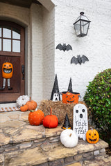 Orange Jack-O-Lantern Pumpkin Candy Door Hanger