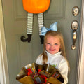 Orange Jack-O-Lantern Pumpkin Candy Door Hanger