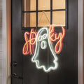 Spooky Ghost Neon Sign Door Hanger