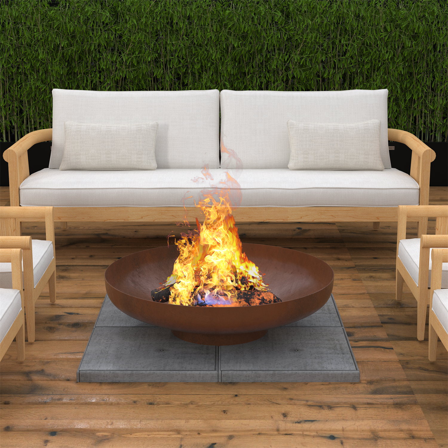 28" Minimalist Wood Burning Steel Firepit Main image