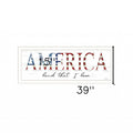 America Land that I Love Flag Print White Framed Print Wall Art