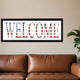 Patriotic Welcome Sign Black Framed Print Wall Art
