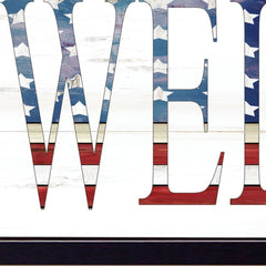 Patriotic Welcome Sign Black Framed Print Wall Art