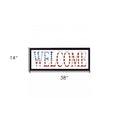 Patriotic Welcome Sign Black Framed Print Wall Art