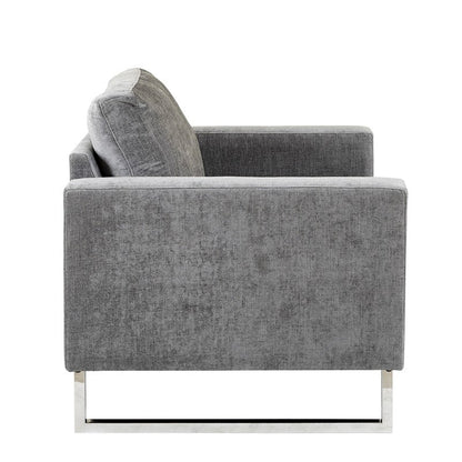 Madden Upholstered Metal Base Accent Lounge Chair