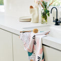 Pumpkin Patchwork Geometry Tea Towel