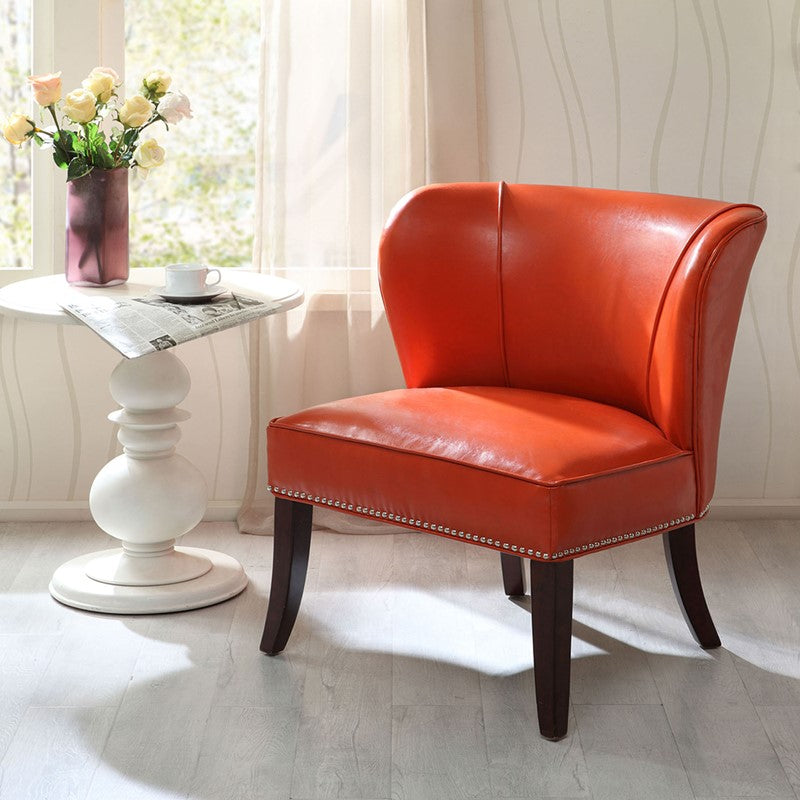 Armless Accent Chair - Available in 4 Colors Orange