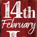 48" Red & White Solid Wood LOVE Valentine’s Day Porch Sign