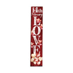 48" Red & White Solid Wood LOVE Valentine’s Day Porch Sign