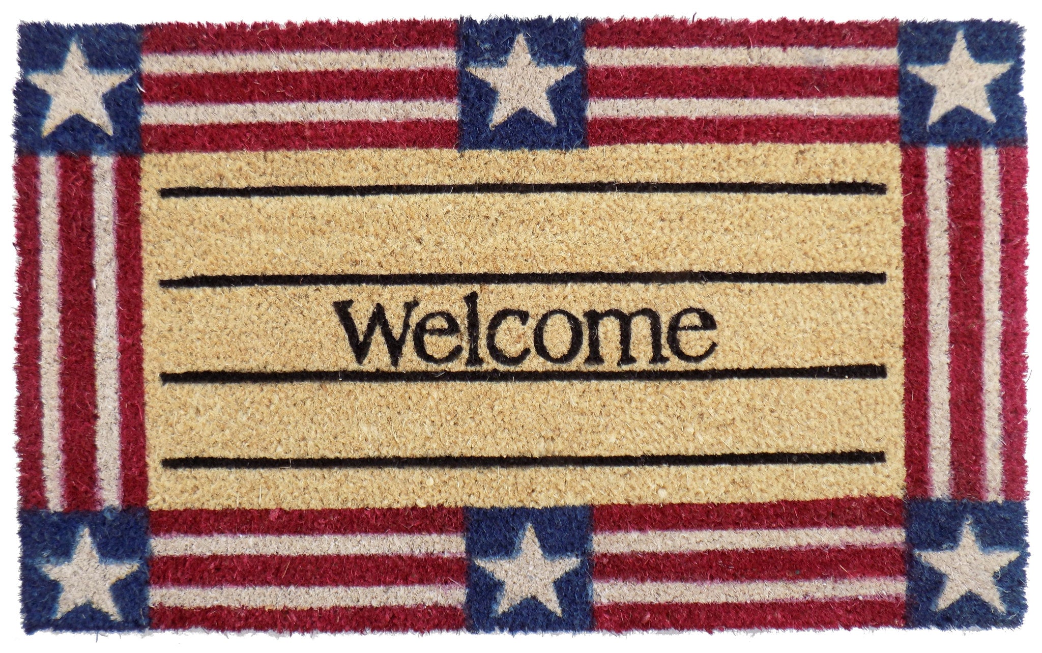 18" X 30" Red White And Blue Coir Patriotic Welcome Outdoor Door Mat Secondary image