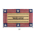 18" X 30" Red White And Blue Coir Patriotic Welcome Outdoor Door Mat