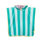 Beach Poncho – Quick-Drying Microfiber Kids Towel Vintage Lagoon