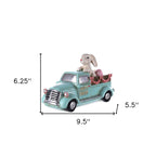 Easter Bunny in Car Figurine 9.5"L