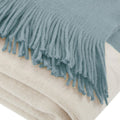 Stockholm Color Block Faux Cashmere Throw aqua