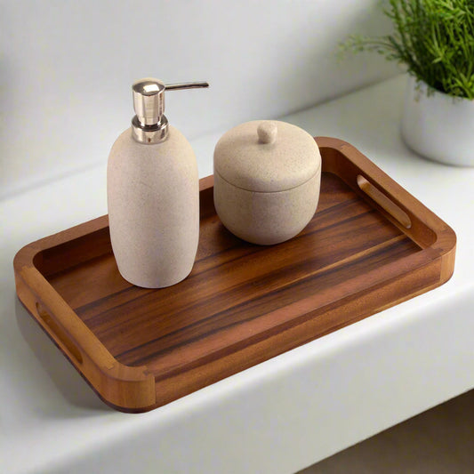 Rectangular Serving Tray - Solid Bottom Medium