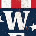 36" Red White And Blue Americana Wood Welcome Reversible Porch Sign