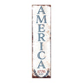 36" Red White And Blue Americana Wood Welcome Reversible Porch Sign