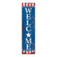 36" Red White And Blue July Fourth Wood Welcome Reversible Porch Sign