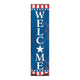 36" Red White And Blue July Fourth Wood Welcome Reversible Porch Sign