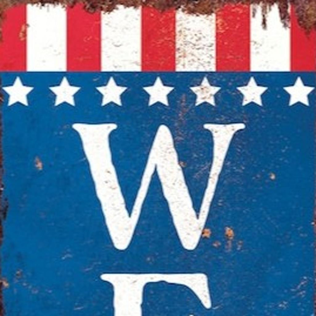 36" Red White And Blue July Fourth Wood Welcome Reversible Porch Sign