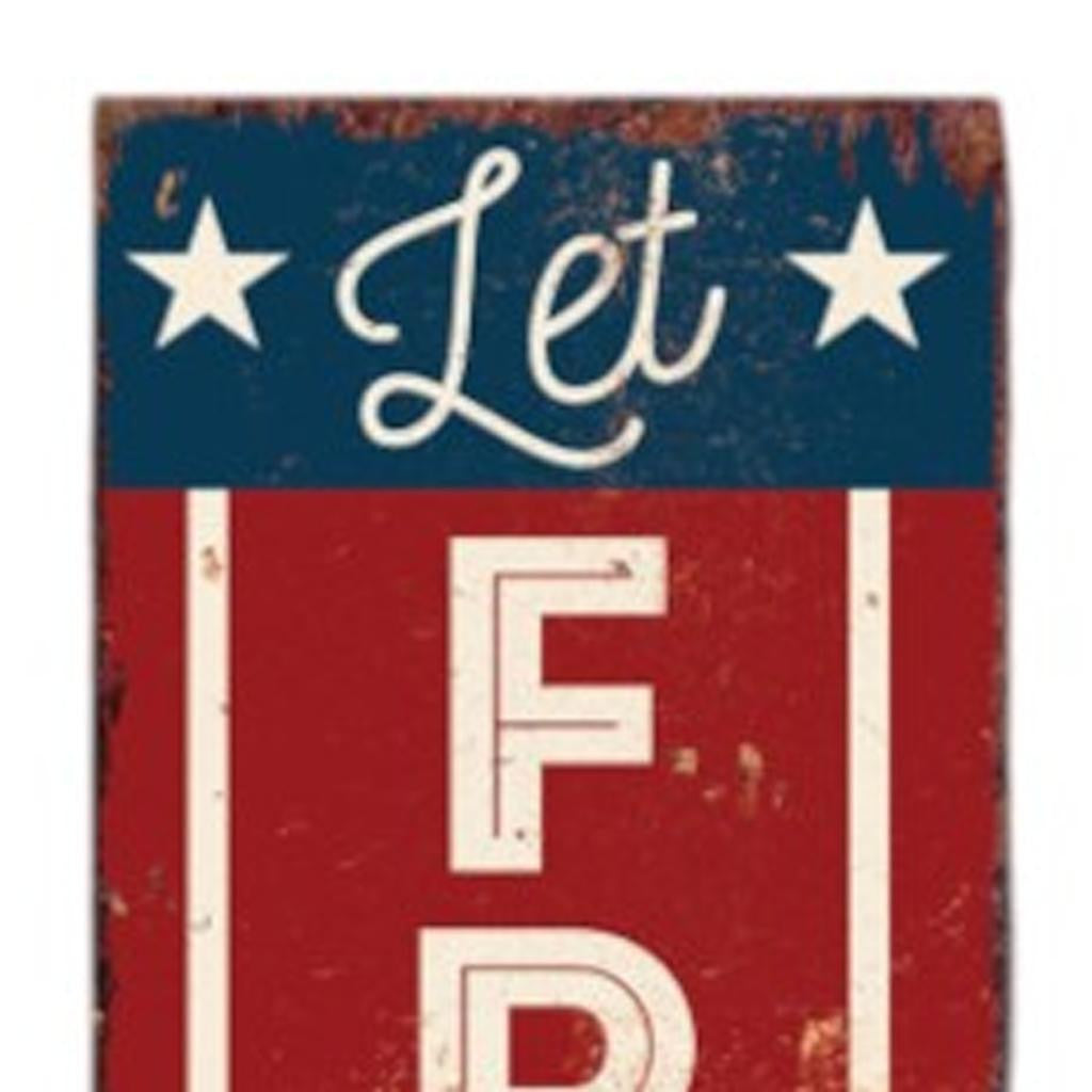 36" Red White And Blue Americana Solid Wood Welcome Reversible Porch Sign