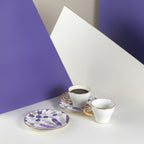 Amal - Espresso /Turkish Coffee Cups, (12-Pc)- Purple & Gold