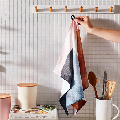 Ghosting Around Geometry Tea Towel