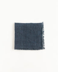 Stone Washed Linen Cocktail Napkin Navy